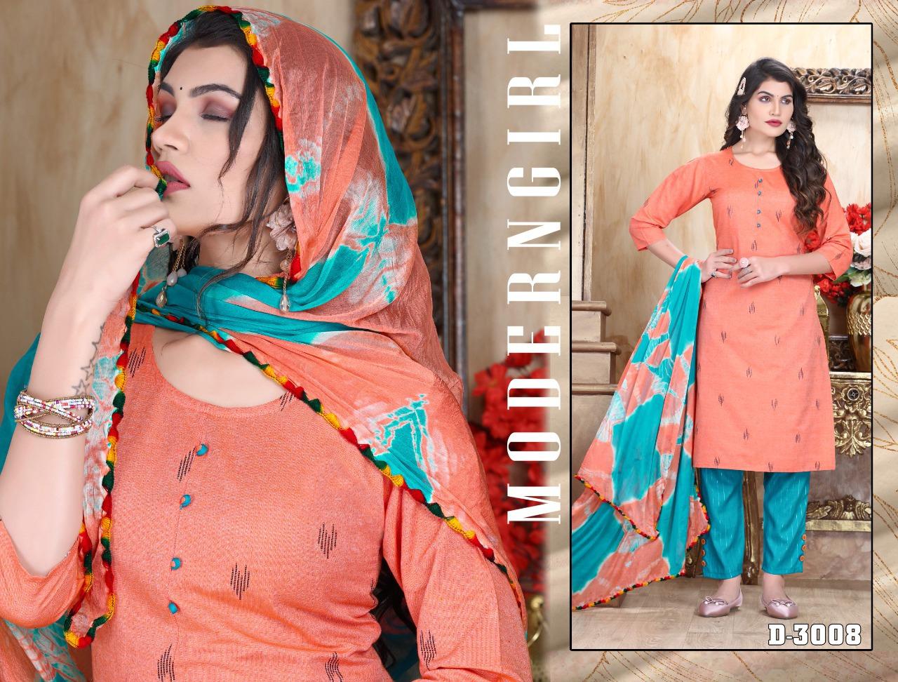 Riyaa Diamond 1 Cotton Printed Casual Wear Ready Made Suit Collection